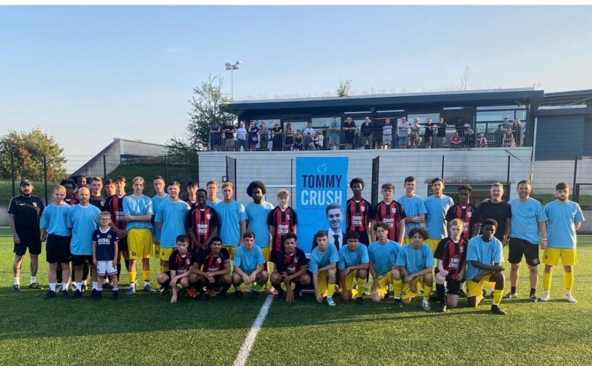 Tommy Crush charity match footballers